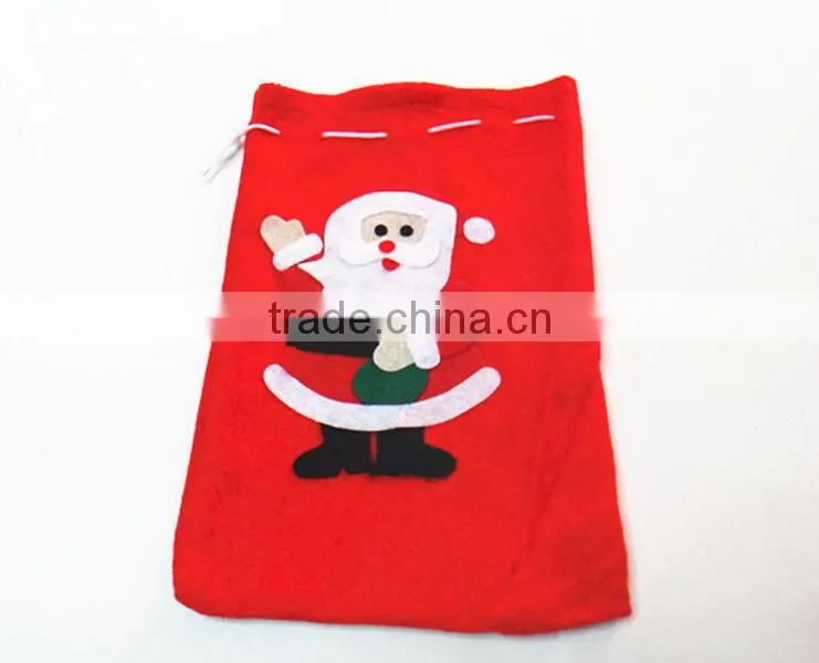 Santa Claus Christmas Drawstring Felt Bag