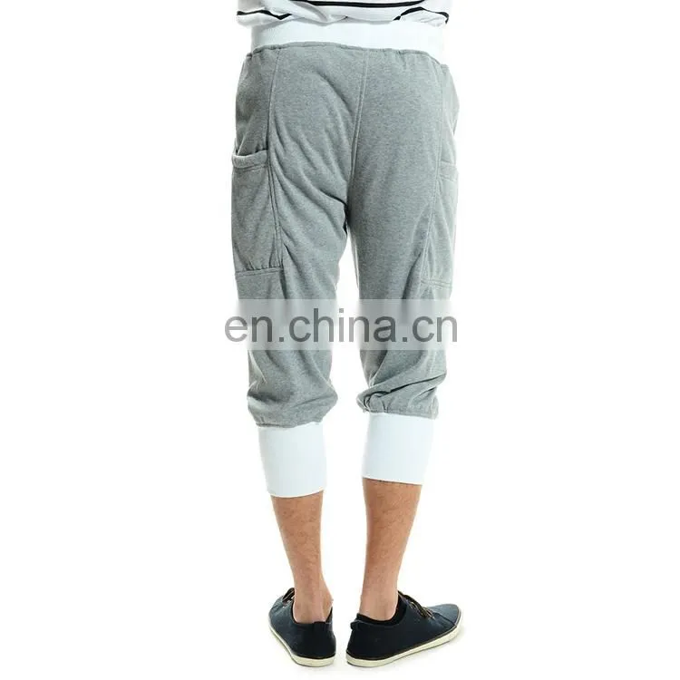 custom french terry drop crotch pants wholesale