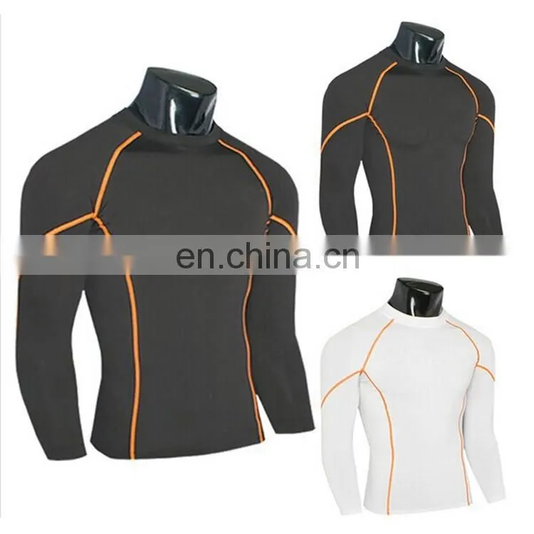 High quality compression sublimated rash guard men spandex exercise custom printed rash guard