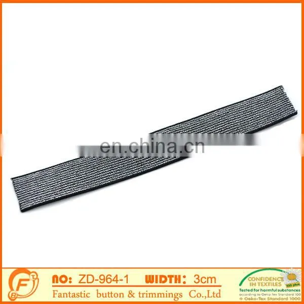 black woven elastic band ribbon