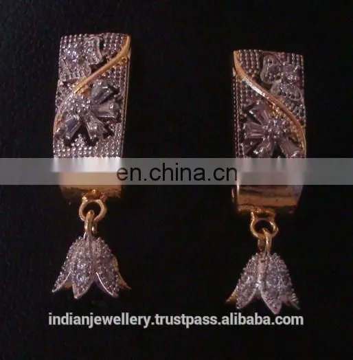 cz stone ear cuffs exporter, ad jewellery ear cuffs manufacturer