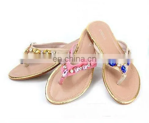 Wholesale triangle colorful acrylic rhinestone buckle for women sandal