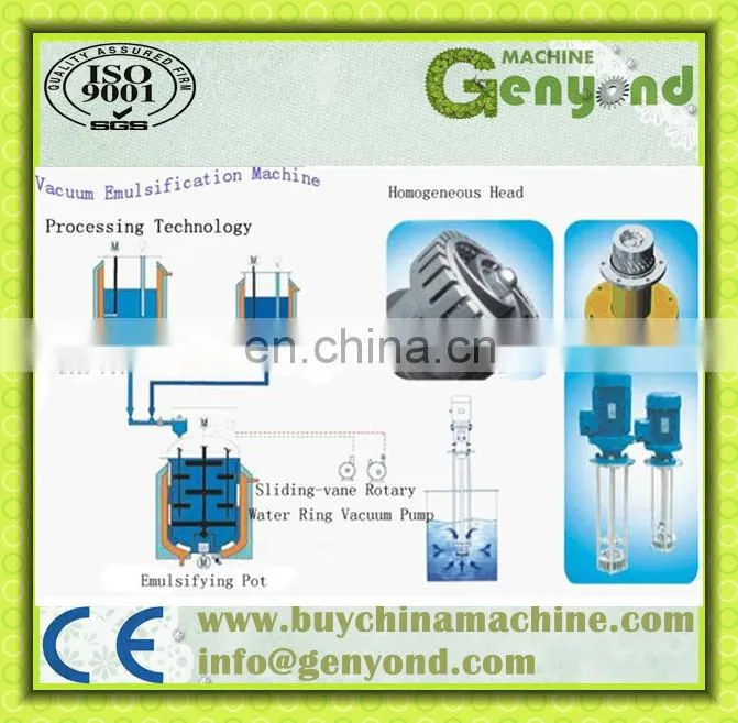 Industrial Vacuum Emulsion Blender for Cheese/Ice Cream/Salad Dressing