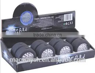 magnetic portable 24LEDs work lights with hook