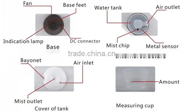 2015 new design air ultrasonic purifier