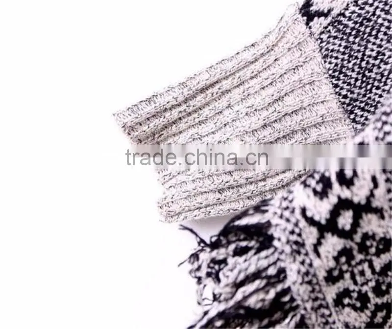 Women Batwing Sleeve Tassels Cape Tops Knitting Sweater Coat outwear Poncho