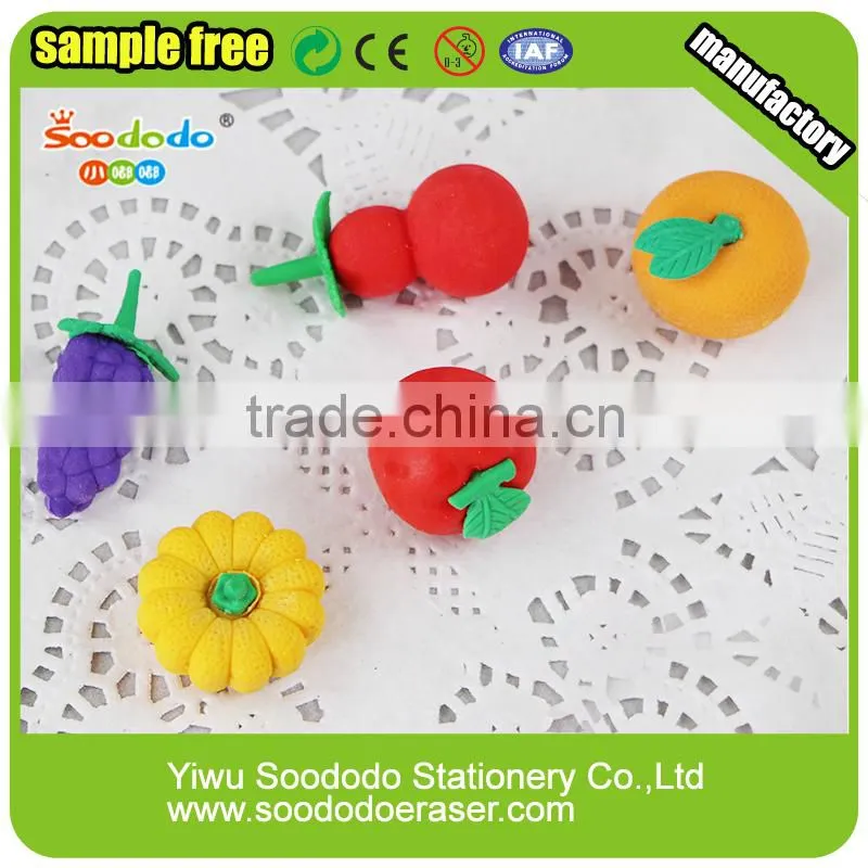 3D vegetables and fruit eraser sets