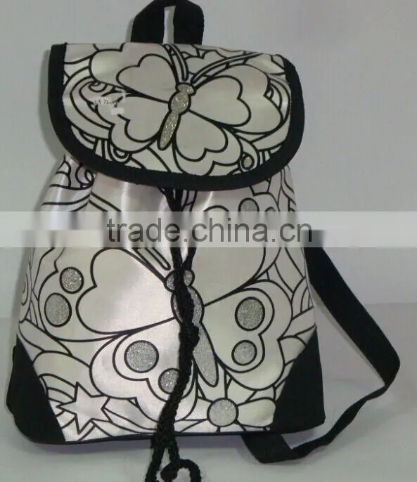 Kids painting bag backpack,diy drawing bag