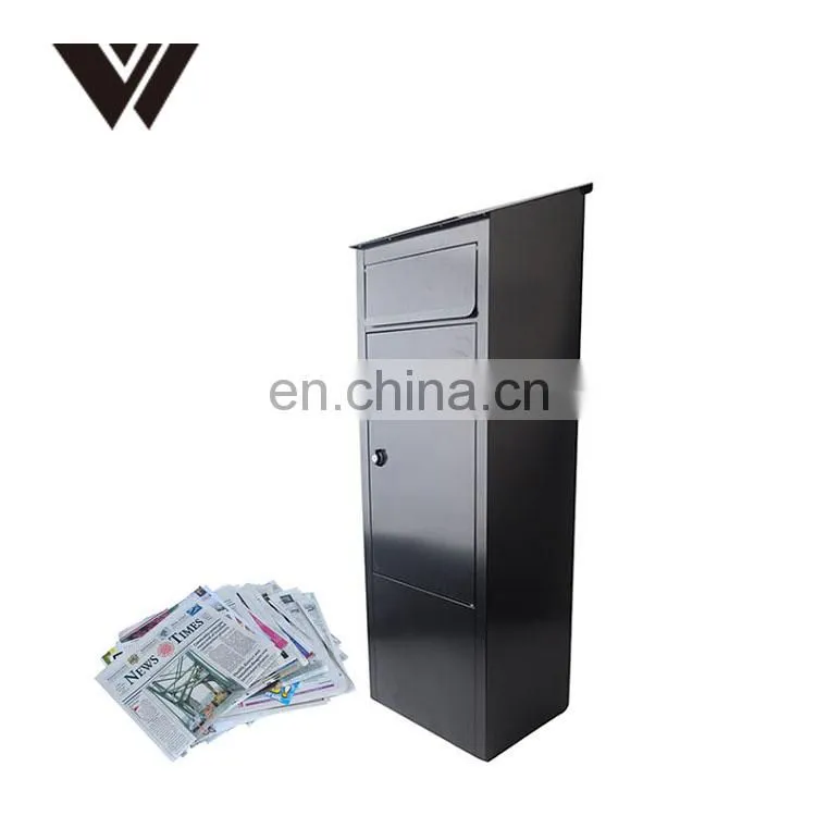 Extra Large Front Access Or Rear Access Fence Mounted Anti-theft Safe Courier Drop Letter Box Post Box For Parcel Mails Delivery