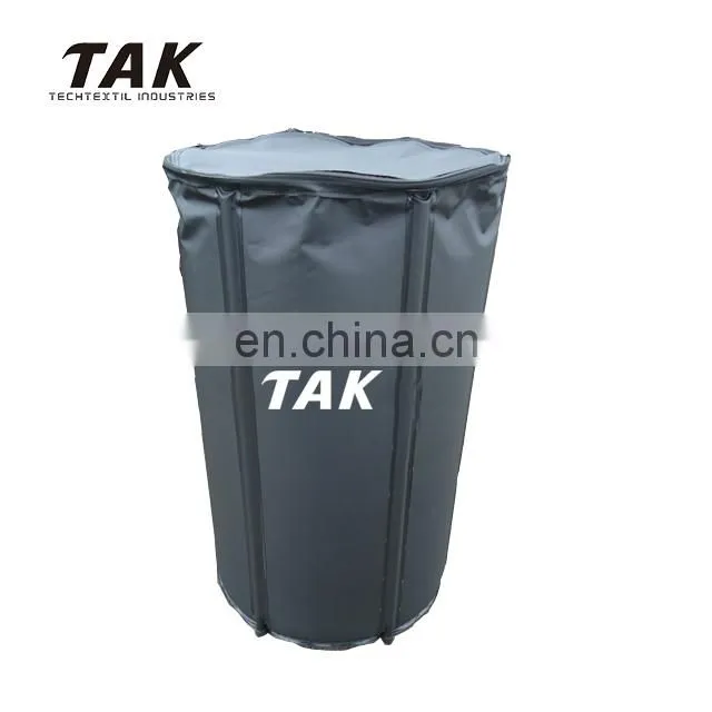 Irrigation system foldable collapsible 100 liter 500 liter pvc fabric rainwater barrel for rain