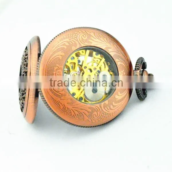 skeleton automatic mechanical watch wholesale pocket watch