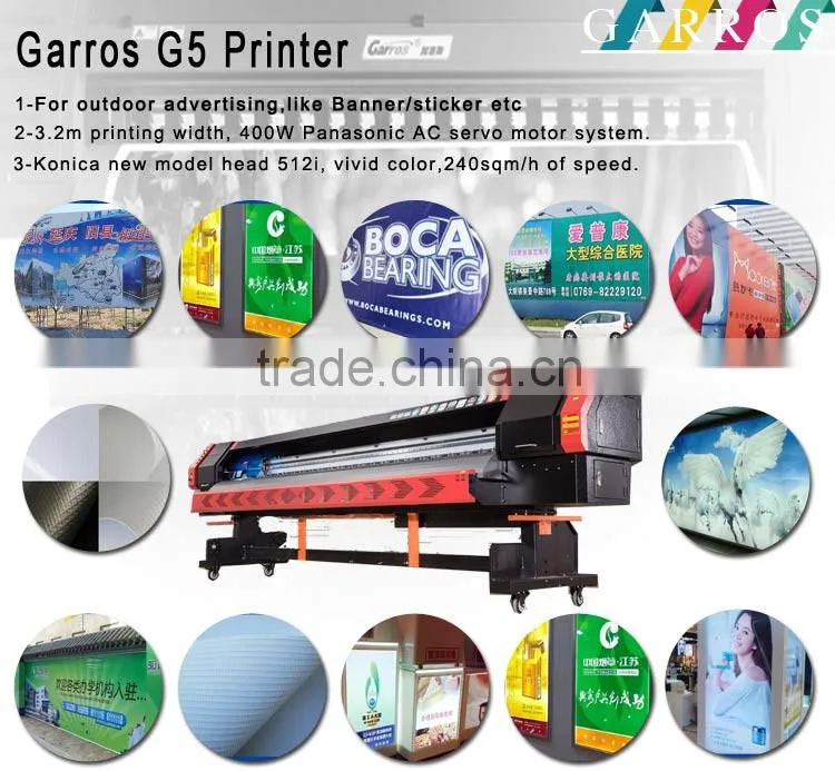 3.2m digital solvent printer printing all kind of material