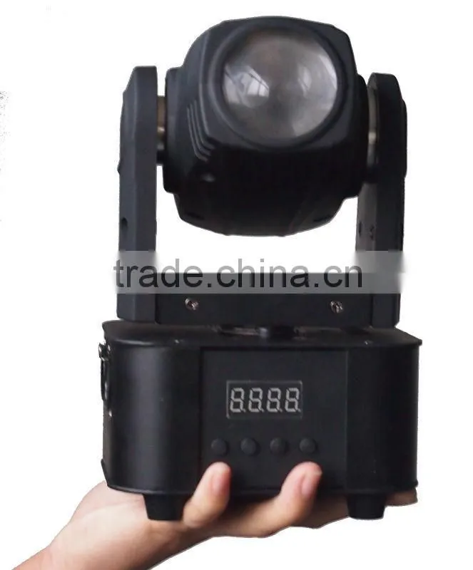 Disco Mini moving head beam light 10W cool white Led Pan:540 degree Tilt:270 degree Power:40W