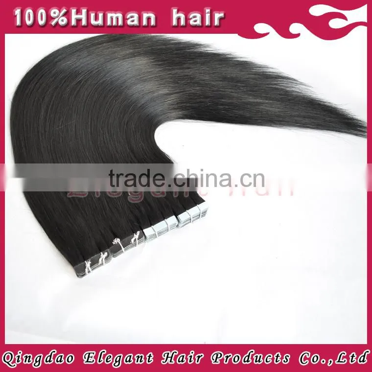balck color tape hair malaysian virgin hair