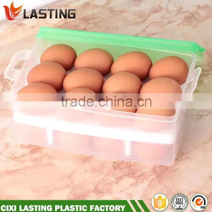 2015 Small order Portable Two Layers 24 Lattices Plastic Egg Storage Box