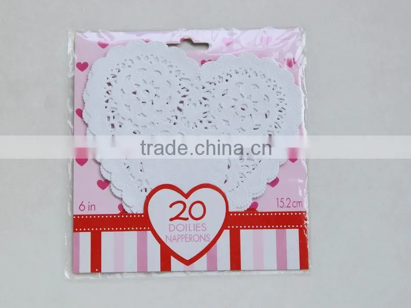 Paper Napperon Heart Shape Paper Doily