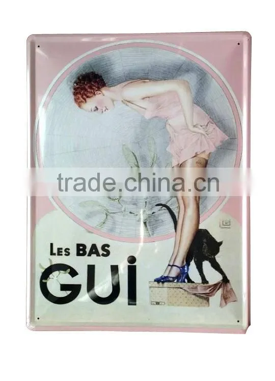 Logo printed metal tin sign