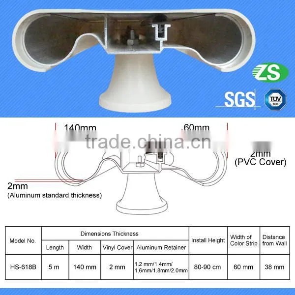 PVC stair handrail plastic cover for elderly