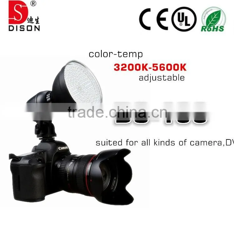 Dison DS-168 video light led with hot shoe, indoor light up clothing , photography equipment
