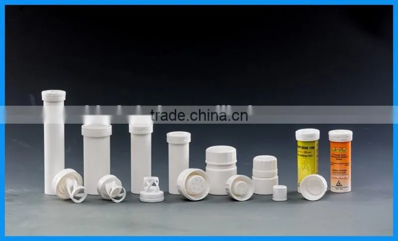 Effervescent tablet tube plastic container packaging for vitamin C