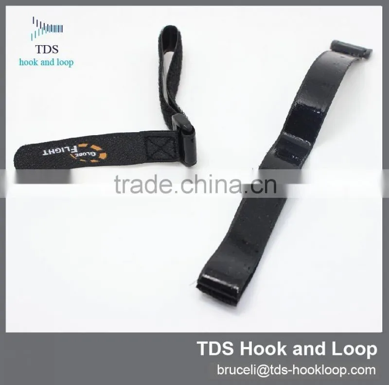 durable custom logo hook and loop non slip buckle strap