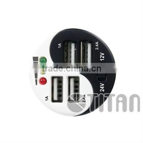Max 5A car charger for iPhone iPad 4 port USB charger