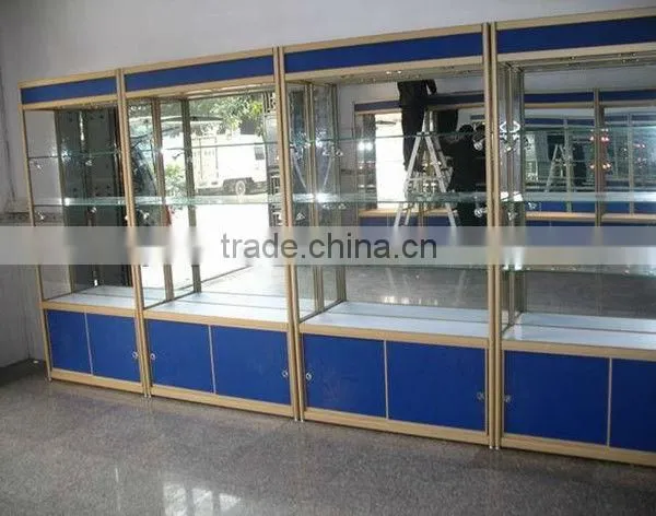 different design 6063 t5/t6 glass with aluminum display case aluminium products