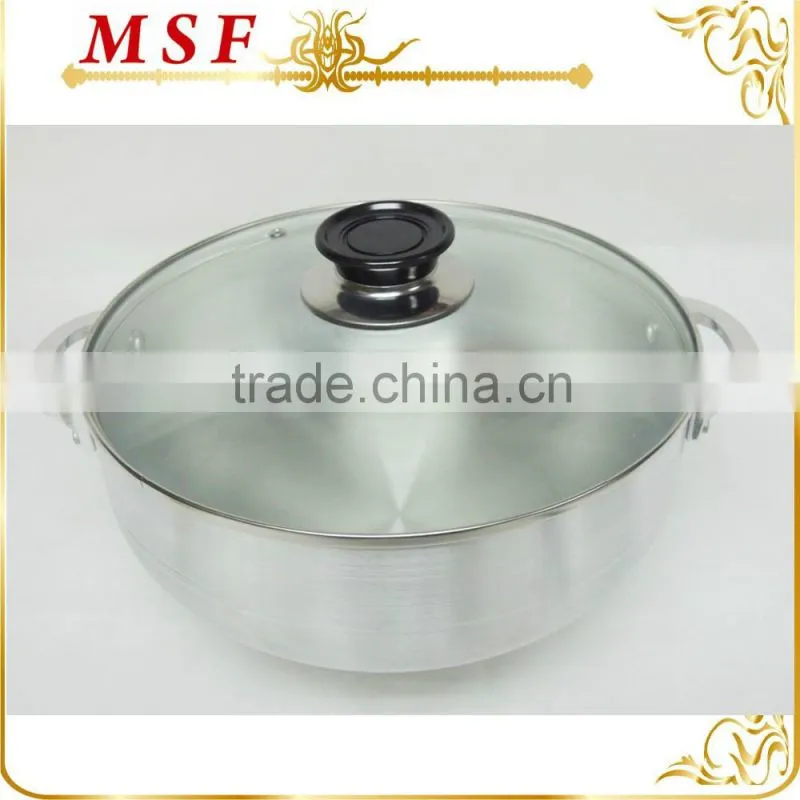 single bottom 3003 pressing aluminum cooking pot MSF-6602