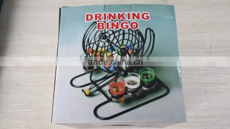 Drinking bingo game set , 6 cups drinking bingo game set , drinking bingo game with six glasses