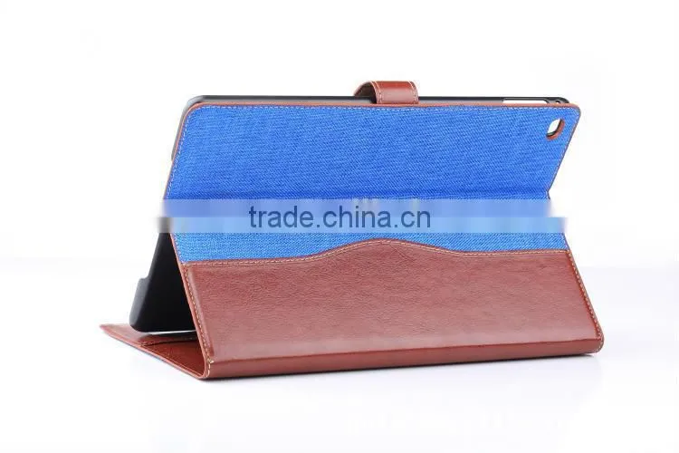 Genuine PU leather Flip stand smart Cover For iPad Air 2 iPad 6 with button close