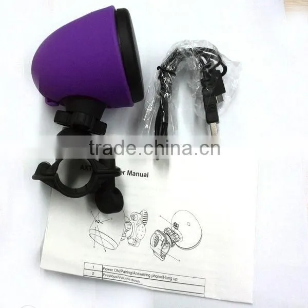 2014 Splashproof wireless mini bluetooth portable speaker for bicycle