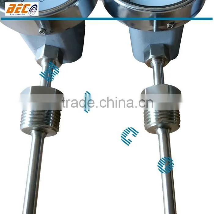 (WSS-311) 60mm all stainless steel material normal temperature range cheap cost bimetal thermometer
