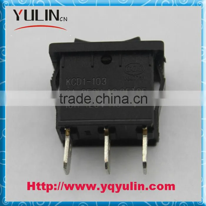 PA66 KCD1-103 3Pin ON OFF ON 10A Rocker Switch Panel Mounting