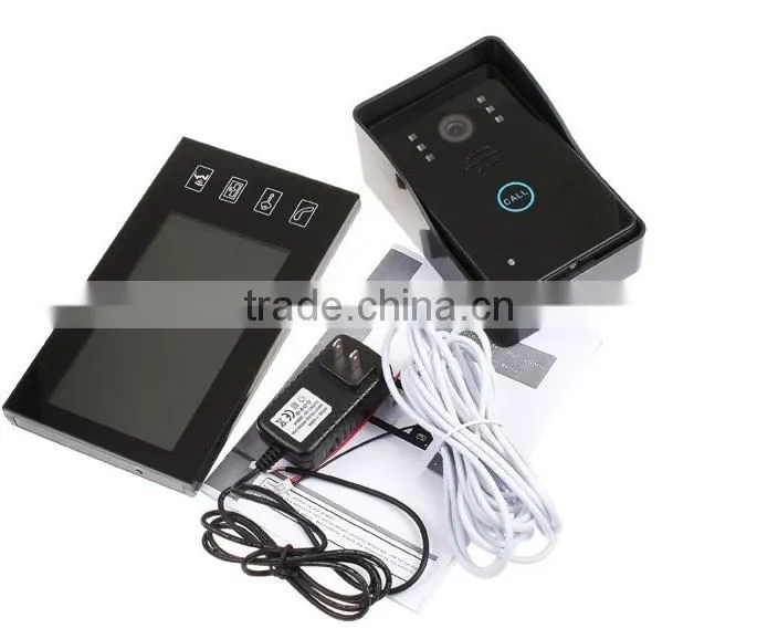 7-inch Automatic Picture and Video Recording Function Digital Touch Screen Video Doorphone PY-806MJREC11
