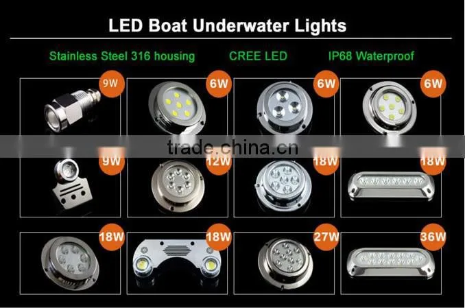 18W RGB underwater boat yacht marine LED light