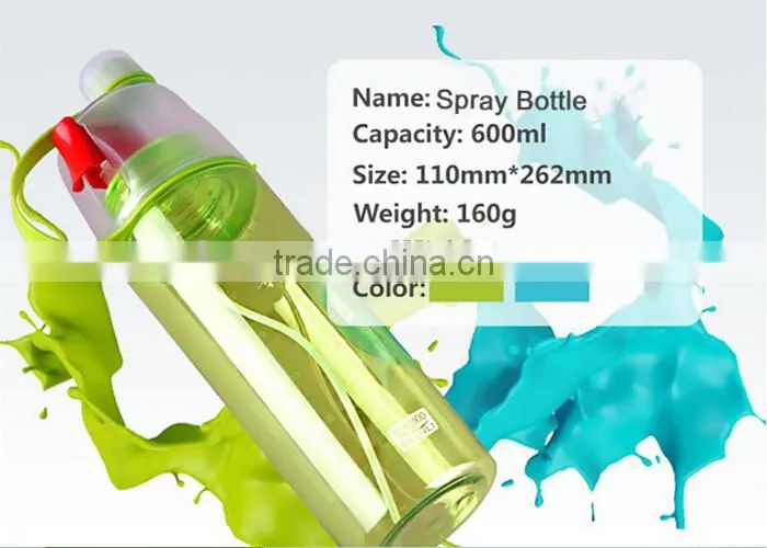OEM New Design Mist Spray Sport Outdoor Water Bottle Side Handle