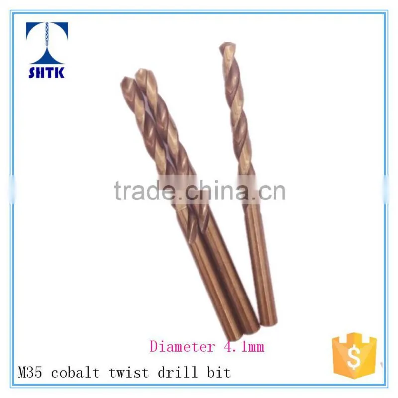 factory direct supply, M35 cobalt, drill bit, twist drill bit Dia 4.1mm
