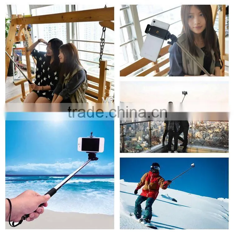 With wireless bluetooth shutter botton bluetooth selfie stick