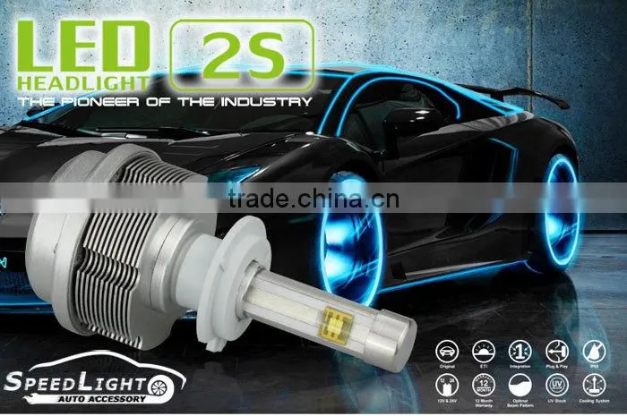SpeedLight Upgrade Version 2S 30W 3600LM LED Headlight Bulb H7