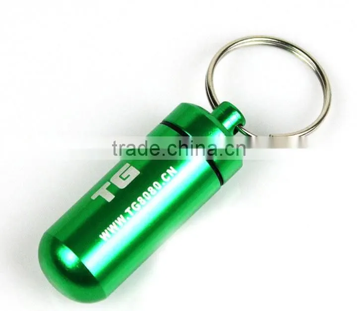 Promotion Custom Logo Aluminium Mini Cash Stash Keychain