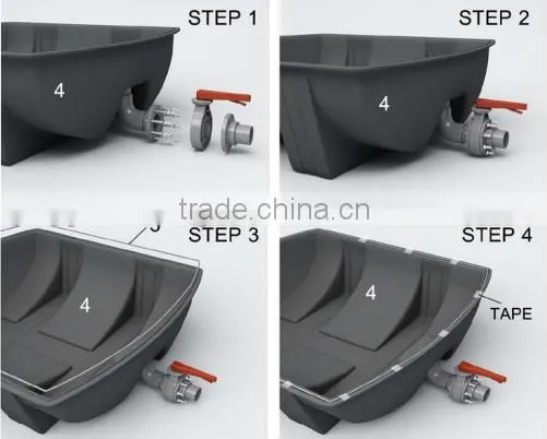 China Puxin plastic septic tank for plant for domestic waste water treatment