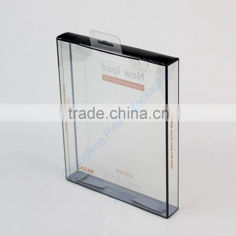 Transparent plastic box for tablet pc packaging