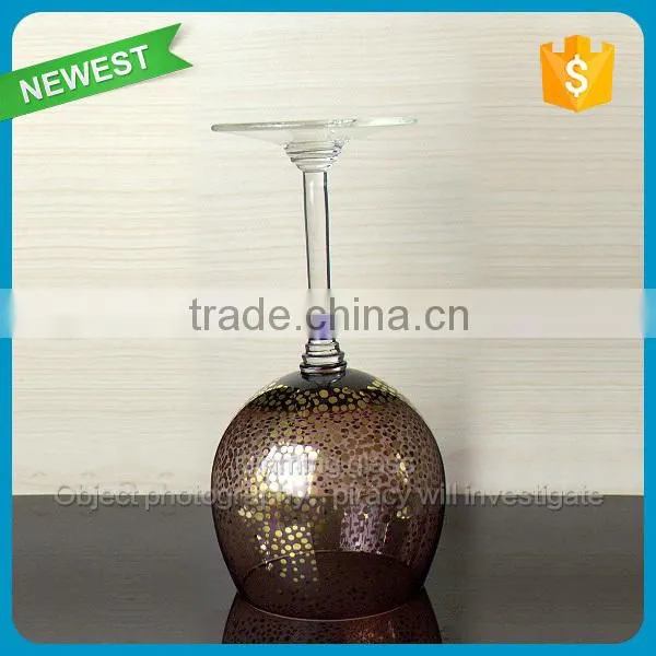 Newest colorful goblet wine glass wholesale thick bottom glass wine cup support OEM glass cup