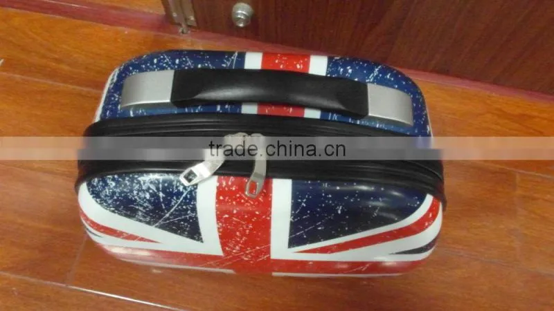 2015 hot sale polycarbonate PC travel cosmetic bag with UK printing