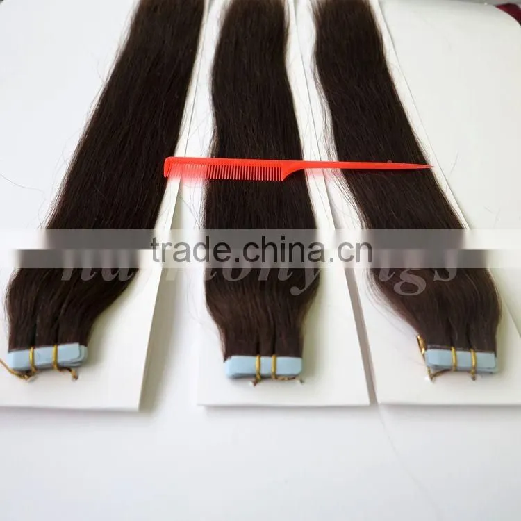 2015 hot sale 20" high quality 100% european hair tape hair extension