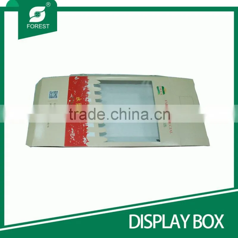 BEAUTIFUL DESIGN COATED PAPER DISPALY PACKAGING BOX WITH PVC WINDOW