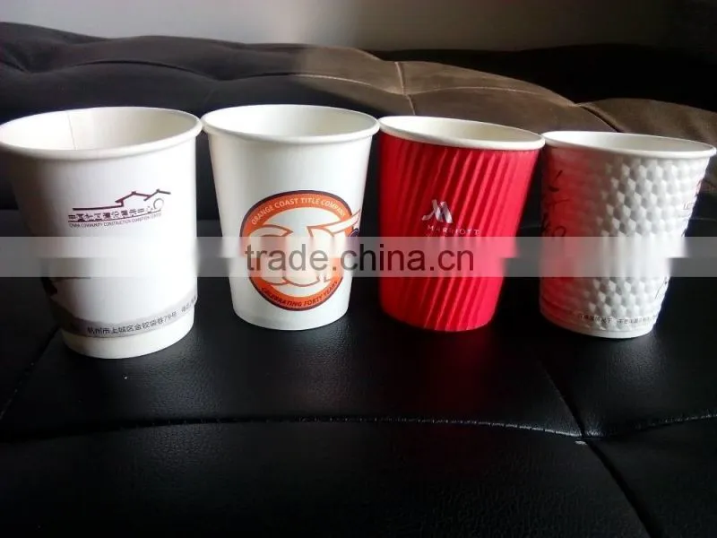 8oz double wall paper cups with lids