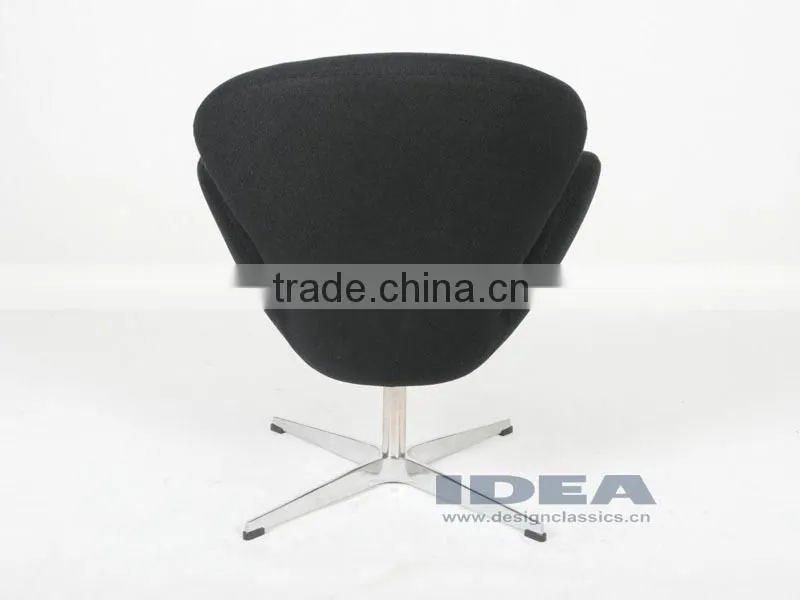 Replica Arne Jocabsen Swan Chair - Black Fabric