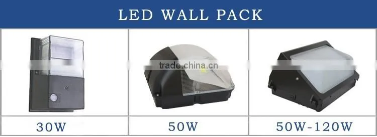 UL DLC IP65 30W LED Wall Pack with 5 Years Warranty for Outdoor Using