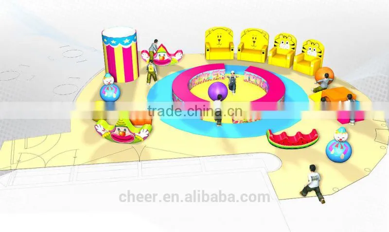Cheer Amusement Circus Themed Children Amusement Park Toddler Softplay Ground Equipment